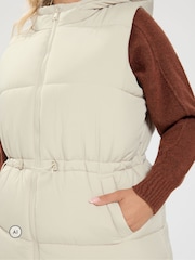 Yours Curve Cream Padded Gilet - Image 5 of 7