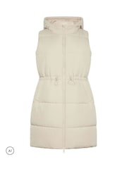 Yours Curve Cream Padded Gilet - Image 6 of 7