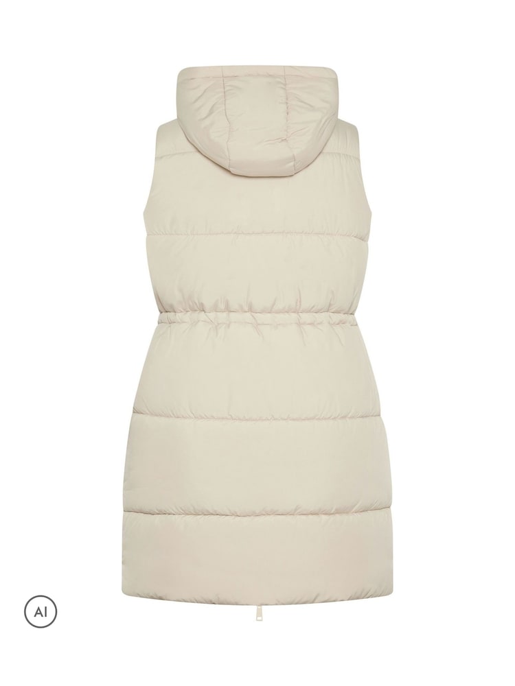Yours Curve Cream Padded Gilet - Image 7 of 7