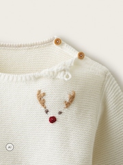 The White Company White Blend Jingles Embroidered Jumper & Leggings Set - Image 2 of 3