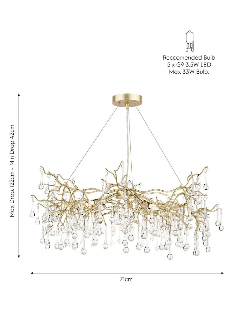 Laura Ashley Gold Willow Crystal Light - Image 3 of 3