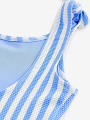 Blue/White Stripe Frill Sleeve Swimsuit (3mths-12yrs) - Image 7 of 7