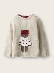The White Company Grey Blend Bear Jumper - Image 1 of 3