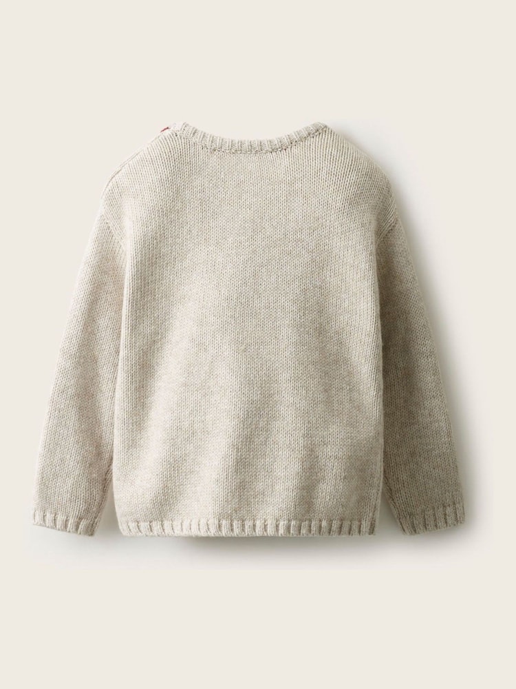 The White Company Grey Blend Bear Jumper - Image 2 of 3