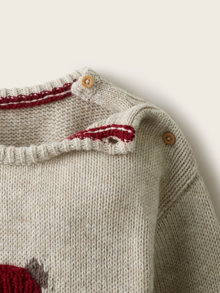 The White Company Grey Blend Bear Jumper - Image 3 of 3