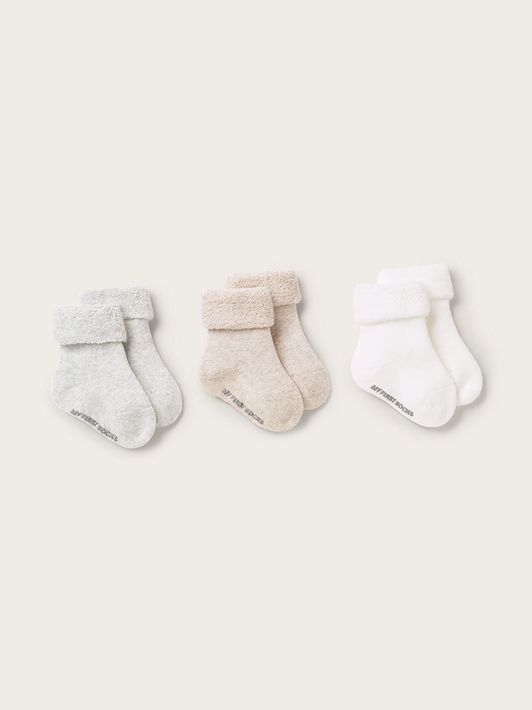 The White Company White Blend My 1St Socks 3 Pack - Image 1 of 2 The White Company White Blend My 1St Socks 3 Pack - Image 1 of 2