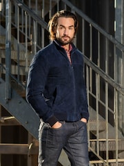 Lakeland Leather Blue Dalston Suede Bomber Jacket - Image 1 of 9