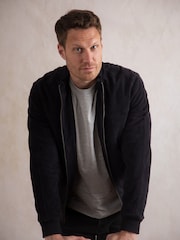 Lakeland Leather Blue Dalston Suede Bomber Jacket - Image 7 of 9