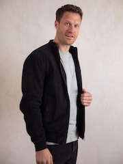 Lakeland Leather Blue Dalston Suede Bomber Jacket - Image 8 of 9