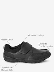Black Standard Fit (F) School Leather Single Strap Shoes - Image 10 of 10