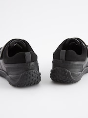 Black Standard Fit (F) School Leather Single Strap Shoes - Image 9 of 10