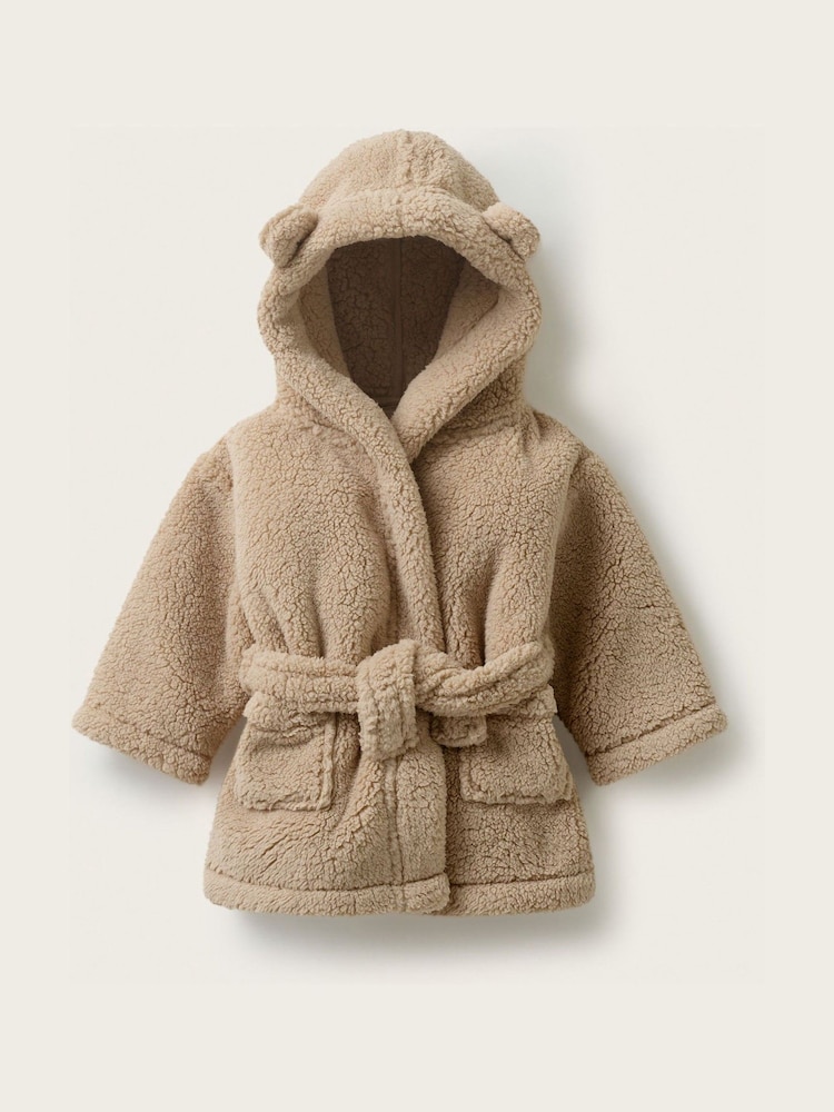 The White Company Natural Bear Hooded Snuggle Robe - Image 1 of 4