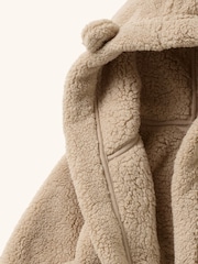 The White Company Natural Bear Hooded Snuggle Robe - Image 3 of 4