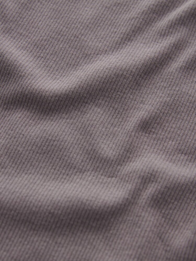 Grey Slim Fit Ribbed Short Sleeve Crew Neck T-Shirt - Image 6 of 6