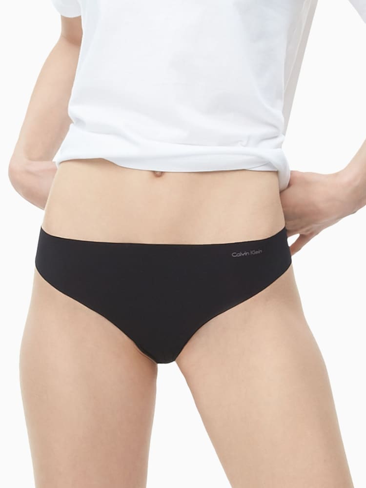 Calvin Klein Black Invisibles Thong - Image 1 of 7