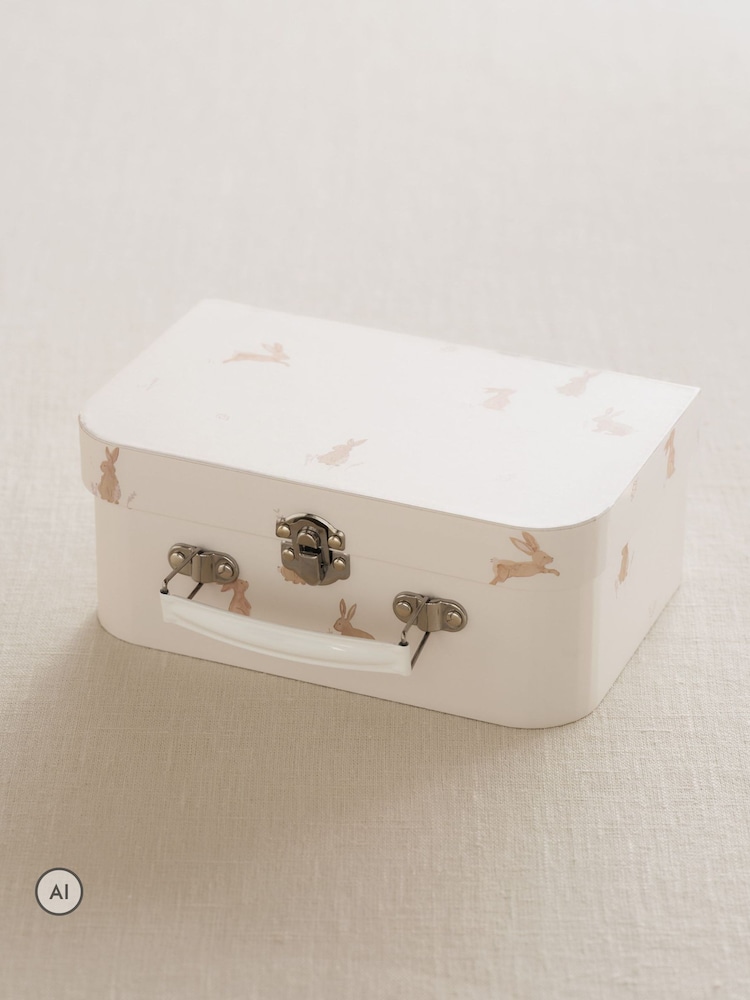 The White Company Grey Playful Bunnies Welcome Baby Gift Set - Image 4 of 4