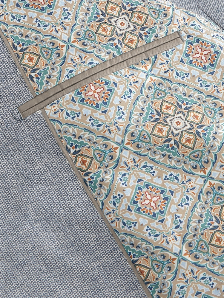 Chambray Blue Slim Fit Textured Linen Blend Blazer - Image 10 of 11