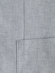 Chambray Blue Slim Fit Textured Linen Blend Blazer - Image 8 of 11