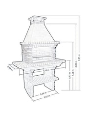 Callow Brown Garden Masonry Charcoal BBQ - Image 3 of 3