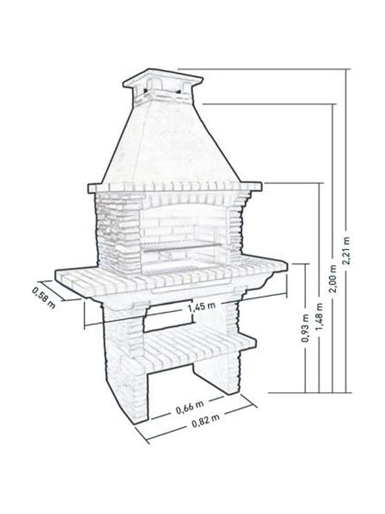 Callow Brown Garden Masonry Charcoal BBQ - Image 3 of 3
