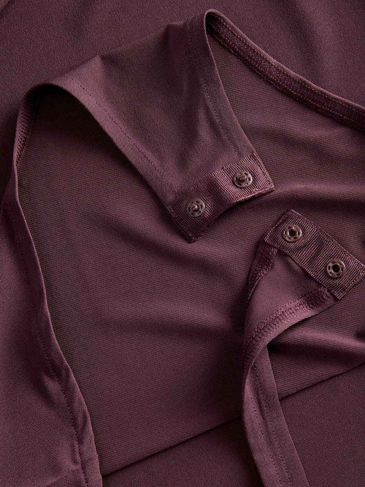 JJXX Burgundy Long Sleeve Heart Neckline Bodysuit - Image 8 of 8 JJXX Burgundy Long Sleeve Heart Neckline Bodysuit - Image 8 of 8