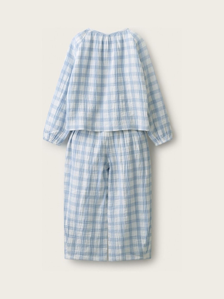 The White Company қос қоспалы гингем кең аяқты пижамалары - 4суретінің 2 суреті