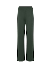 Long Tall Sally Green Loopback Wide Leg Trousers - Image 5 of 6