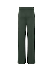 Long Tall Sally Green Loopback Wide Leg Trousers - Image 6 of 6