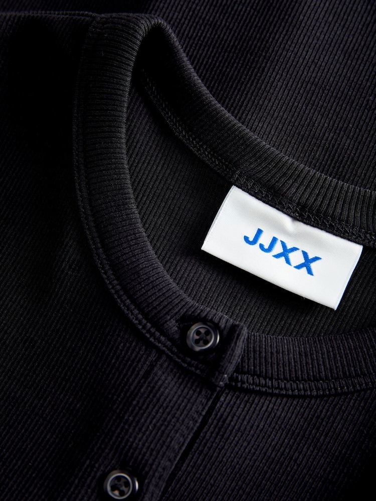 JJXX Black Long Sleeve Button Up Jersey Cardigan - Image 7 of 7 JJXX Black Long Sleeve Button Up Jersey Cardigan - Image 7 of 7