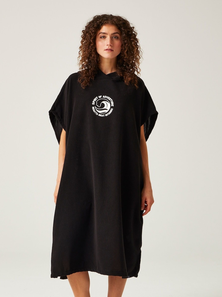 Regatta Black Adult Towel Robe - Image 2 of 10