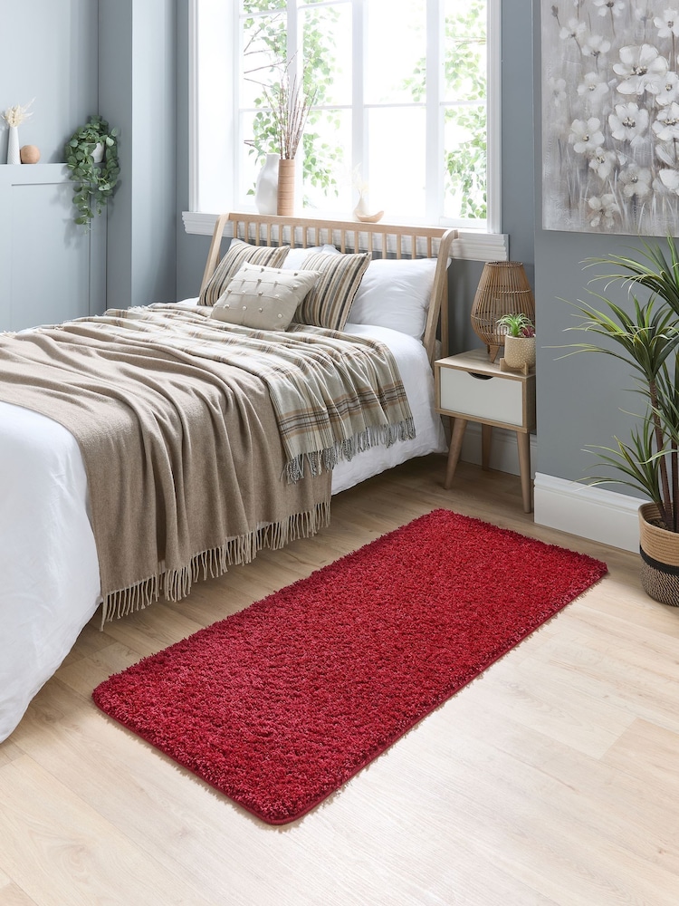 My Rug Red Washable And Stain Resistant And So Soft Textured Rug - Image 1 of 17