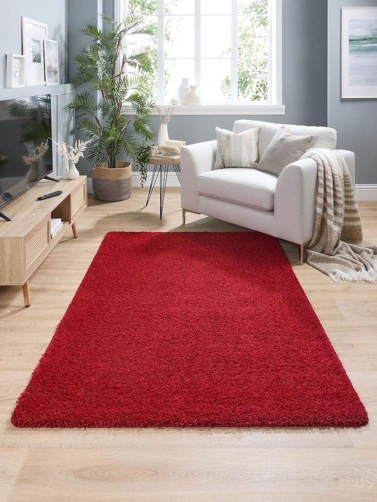 My Rug Red Washable And Stain Resistant And So Soft Textured Rug - Image 2 of 17