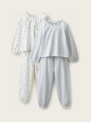 The White Company Minnie Floral Pointelle & Stripe Relaxed Pijamass 2 Pack - Slika 1 od 4