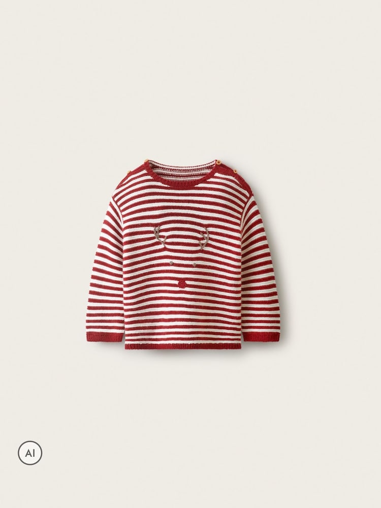 The White Company White Blend Jingles Stripe Jumper - Image 1 of 4