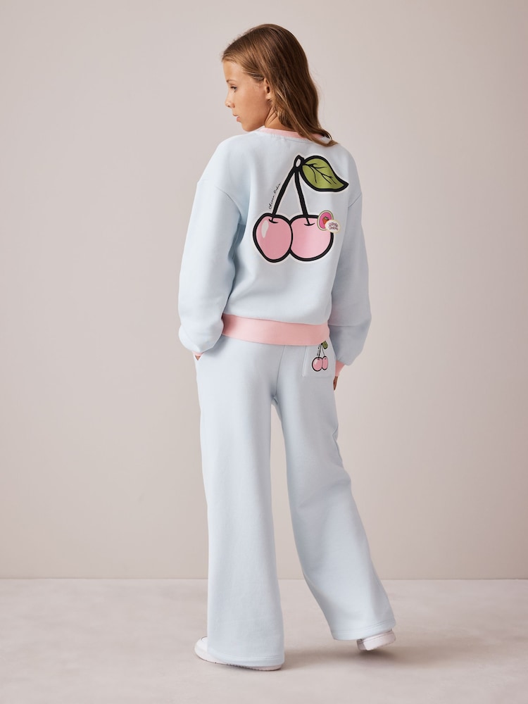 Olivia Rubin Blue Colour Block Cherry Sweat & Joggers Set 2 Piece - Image 2 of 6 Olivia Rubin Blue Colour Block Cherry Sweat & Joggers Set 2 Piece - Image 2 of 6