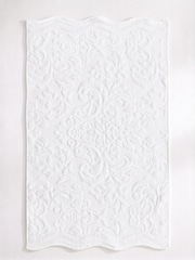 Allure Bath Fashions White Gracie Floral Jacquard Scalloped Towel - Image 4 of 6