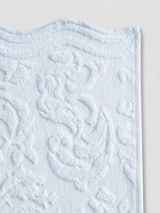 Allure Bath Fashions Blue Gracie Floral Jacquard Scalloped Towel - Image 3 of 3