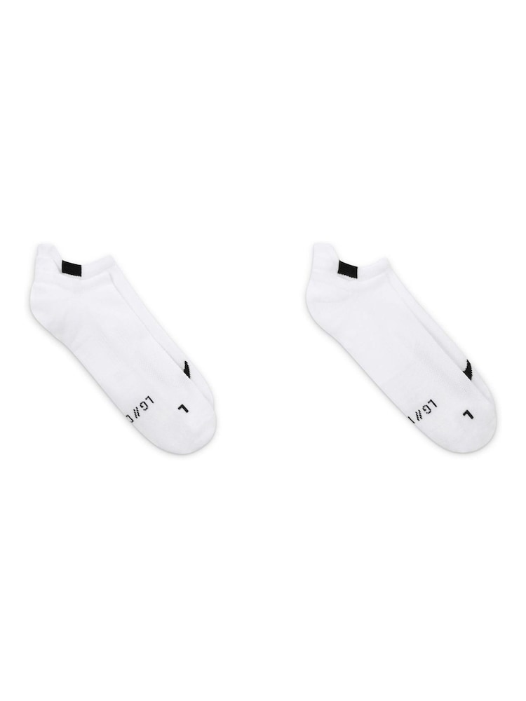 Nike White Multiplier Running No Show Socks 2 Pack - Image 3 of 5