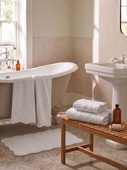 Allure Bath Fashions Grey Gracie Floral Jacquard Scalloped Towel - Image 3 of 6