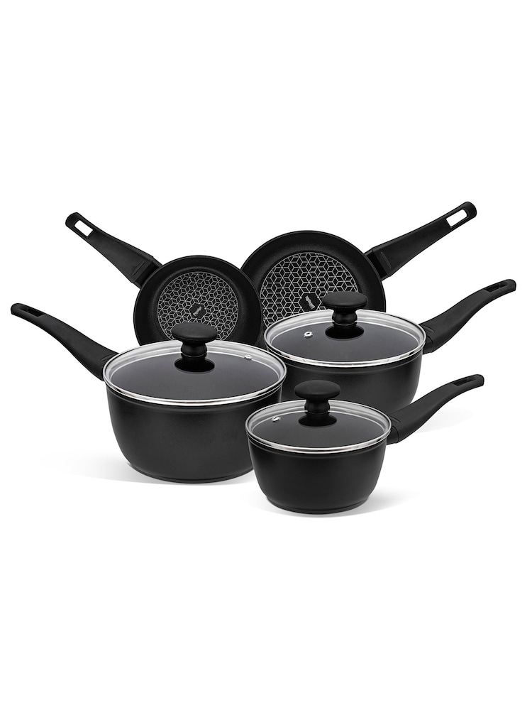 Prestige 5 Piece Black ThermoSmart Non-Stick Saucepan Set - Image 1 of 3 Prestige 5 Piece Black ThermoSmart Non-Stick Saucepan Set - Image 1 of 3