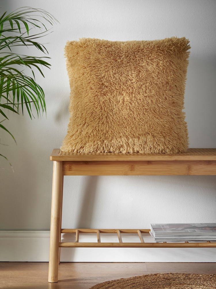 Catherine Lansfield Yellow So Soft Cuddly Cushion - Image 1 of 5