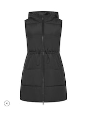 Yours Curve Black Padded Gilet - Image 5 of 6