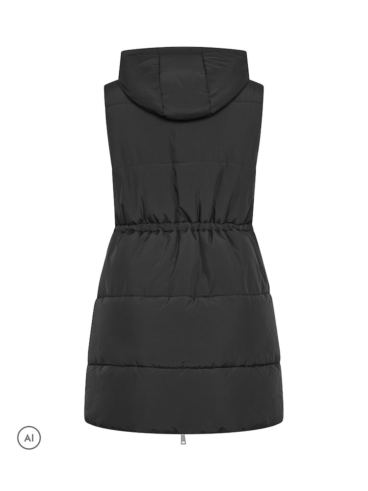 Yours Curve Black Padded Gilet - Image 6 of 6