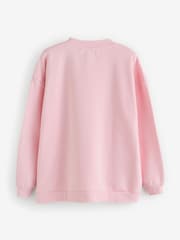 Olivia Rubin Oversized Cherry Graphic Crew Neck Sweat Top - Image 7 of 9