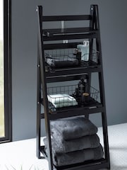 Black Storage Ladder With Baskets - Image 2 of 6