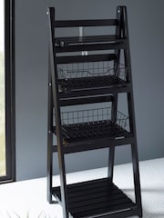 Black Storage Ladder With Baskets - Image 3 of 6