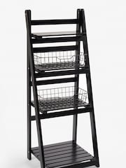Black Storage Ladder With Baskets - Image 4 of 6