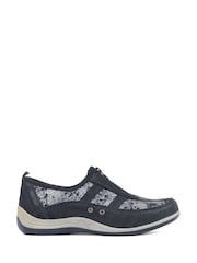 Pavers Navy Floral Pavers Wide Fit Trainers - Image 1 of 5