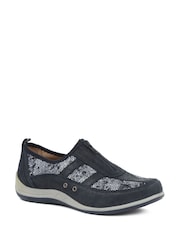 Pavers Navy Floral Pavers Wide Fit Trainers - Image 2 of 5