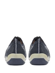 Pavers Navy Floral Pavers Wide Fit Trainers - Image 3 of 5